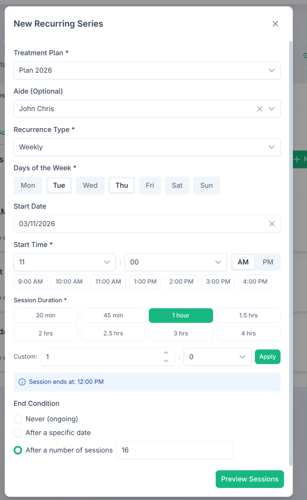 Crearea unui program recurent